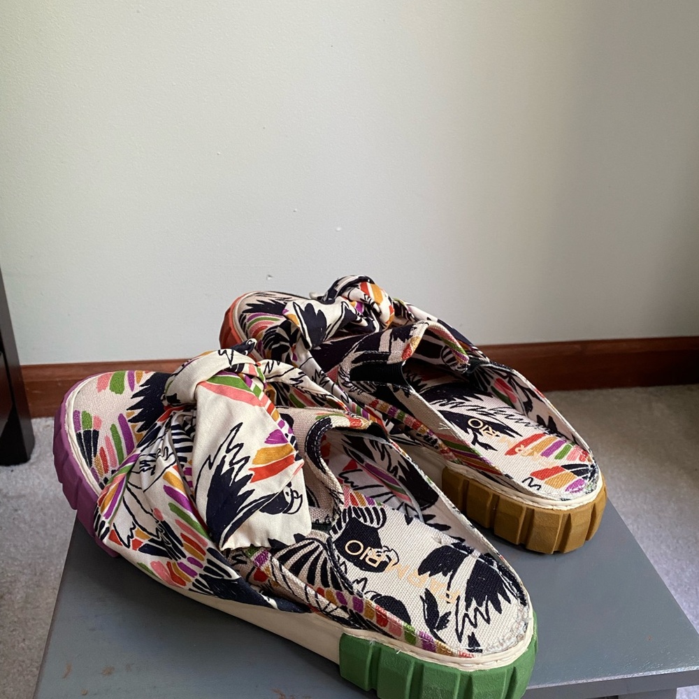 FARM RIO Women Vibrant Print Colorful Sandals - NEW NWOB - Picture 4 of 10